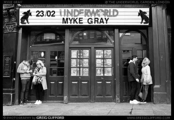 Myke Gray (ft Kim Jennett) at the Underworld, Camden, London by Greig Clifford