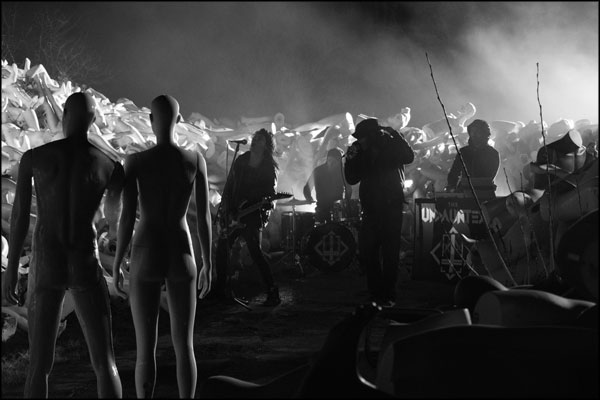 The Undaunted perform for another take. The mannequins have moved closer. Photography by Greig Clifford