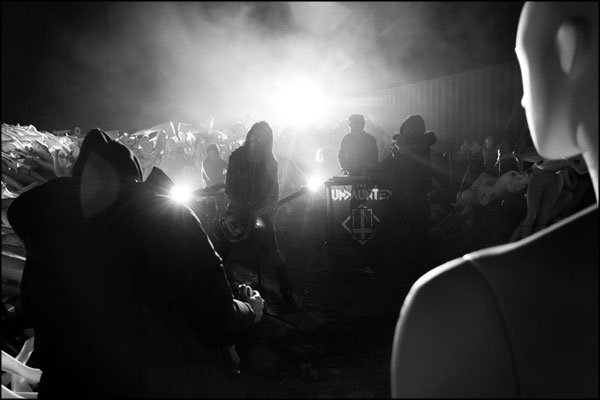 A view from over the shoulder. Shaun Hodson / Loki Films records the next take. Photography by Greig Clifford