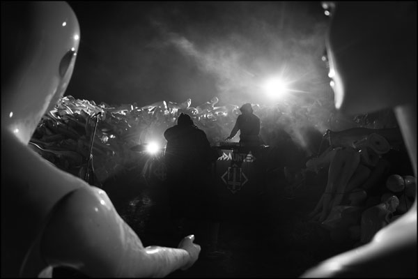 Shaun Hodson / Loki Films records an individual take of Alex Marcou (synths / programming). Photography by Greig Clifford