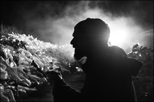Drummer, Adam Lewis, in silhouette. Photography by Greig Clifford