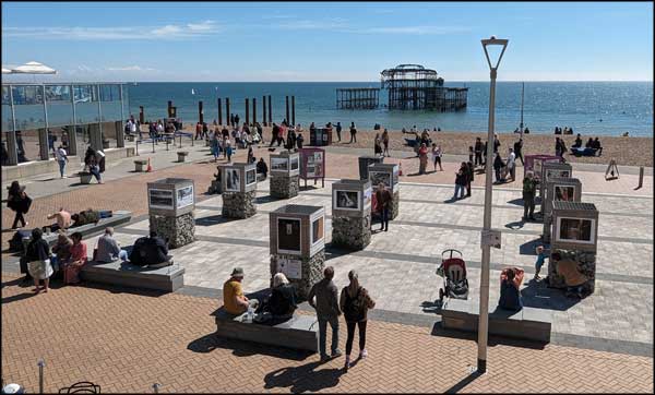Brighton and Hove Camera Club exhibition on Brighton Beach, May 2024