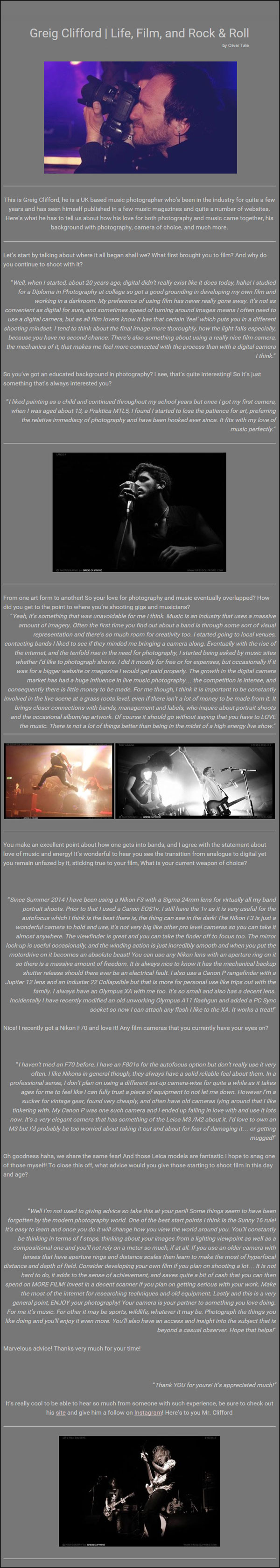Life In Thirty Five interview compiled screenshots