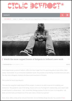 Portrait of Solbore accompanying an article on the Cyclic Defrost website.