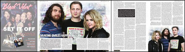 Portraits of The Subways in Black Velvet magazine to accompany a feature interview.