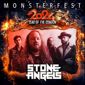 Band portrait of Stone Angels for a MonsterFest advert.